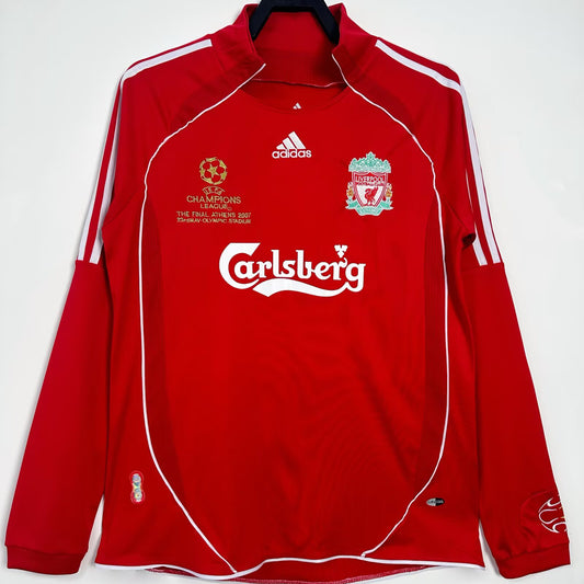 Jersey 2006/08 Liverpool Local Manga larga Versión Fan Retro