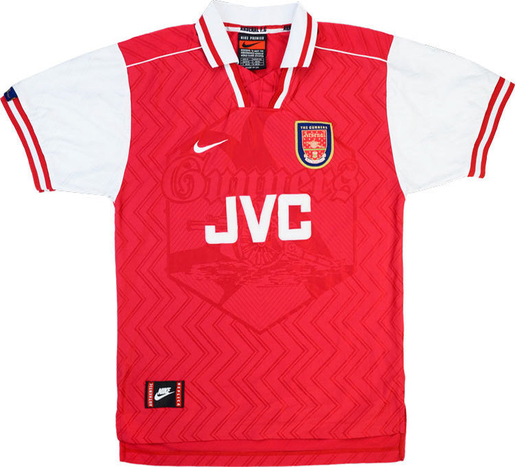 jersey 1996/98 arsenal local manga corta versión fan retro
