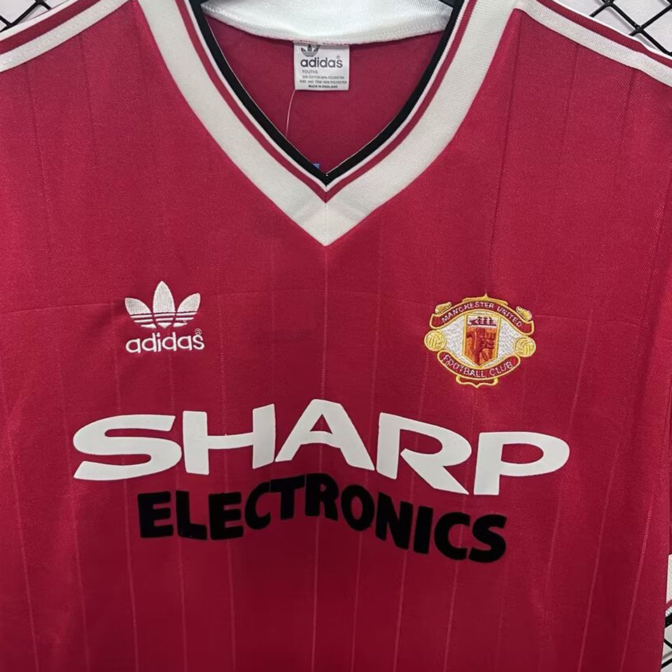 jersey 1983 manchester united local manga corta versión fan retro