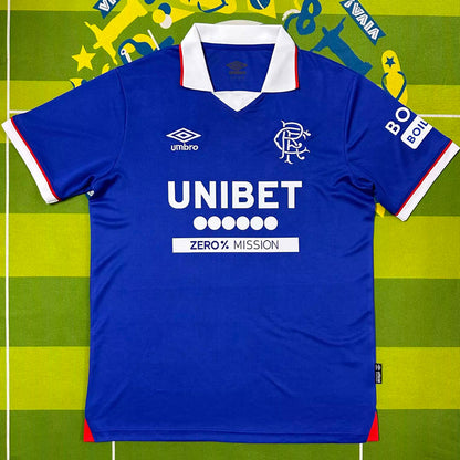 Jersey 2025/26 Glasgow Rangers Local Manga corta Versión Fan