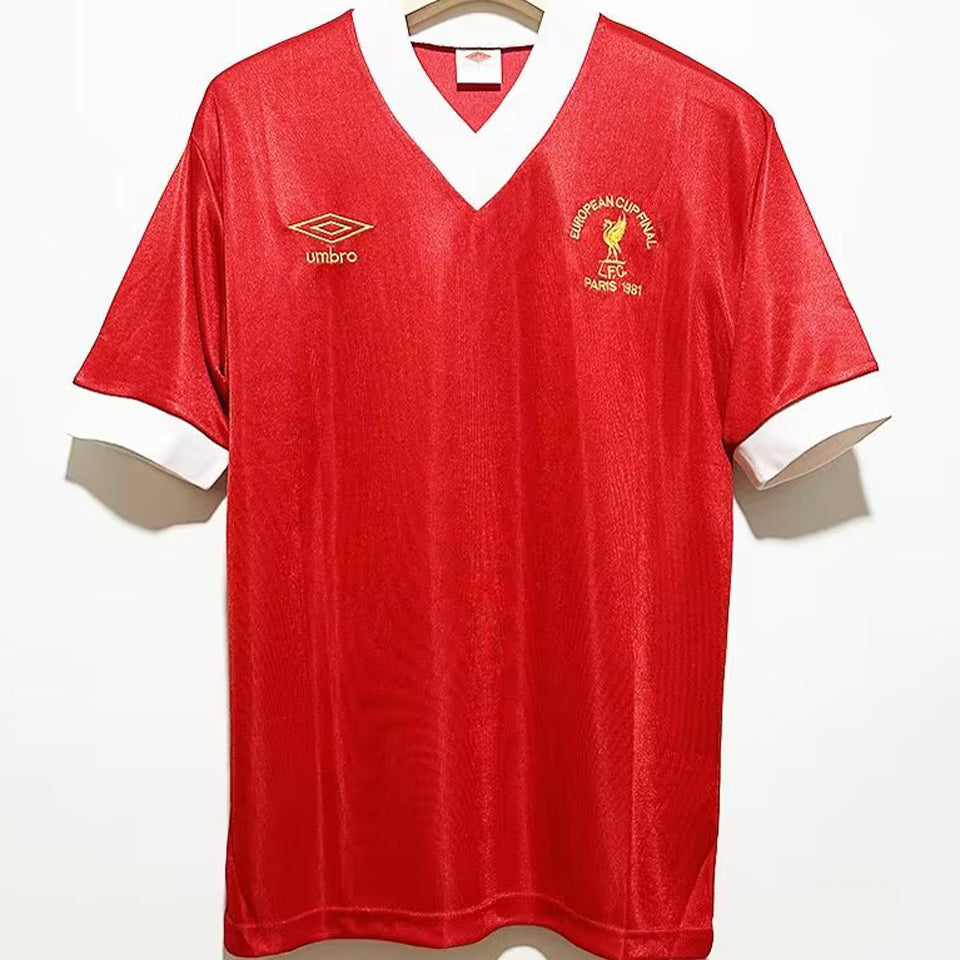 Jersey 1981 Liverpool Local Manga corta Versión Fan Retro