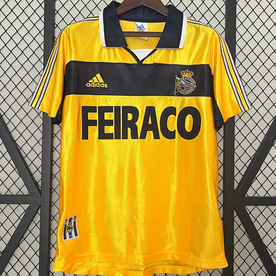 jersey 1999/2000 deportivo la coruna tercero manga corta versión fan retro