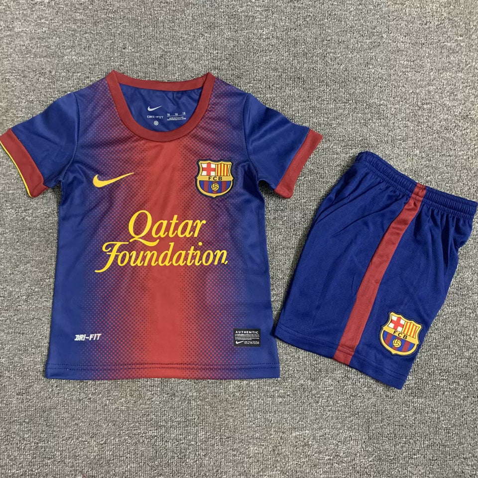 Jersey 2012/13 Barcelona Local Manga corta Niño Retro