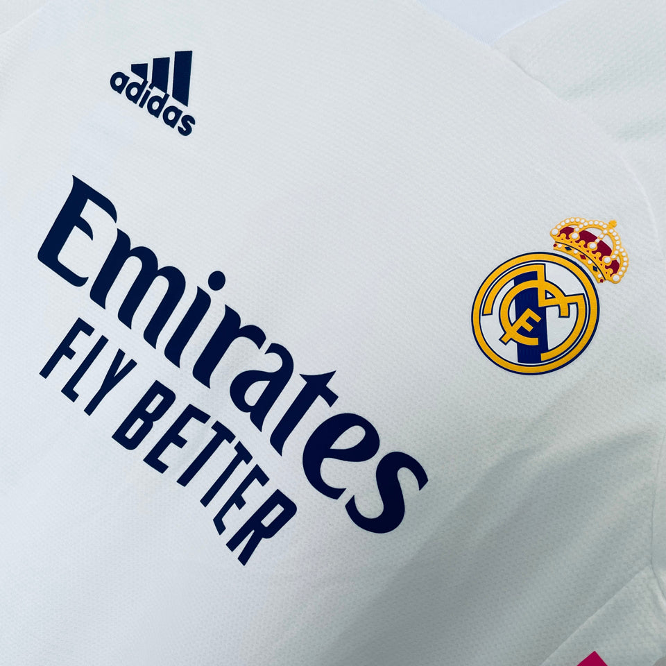 jersey 2020/21 real madrid local manga corta versión jugador retro