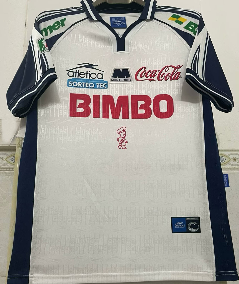 jersey 1999/2000 monterrey visitante manga corta versión fan retro