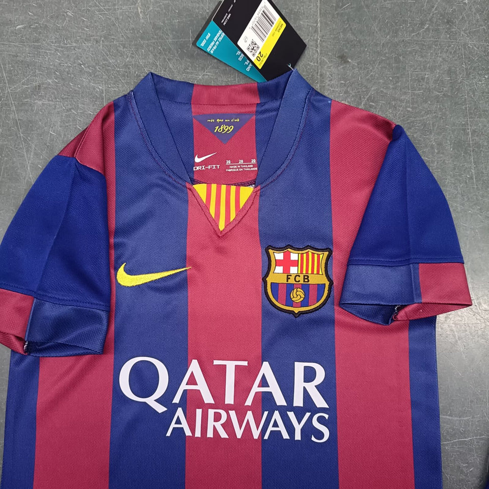 Jersey 2014/15 Barcelona Local Manga corta Niño Retro