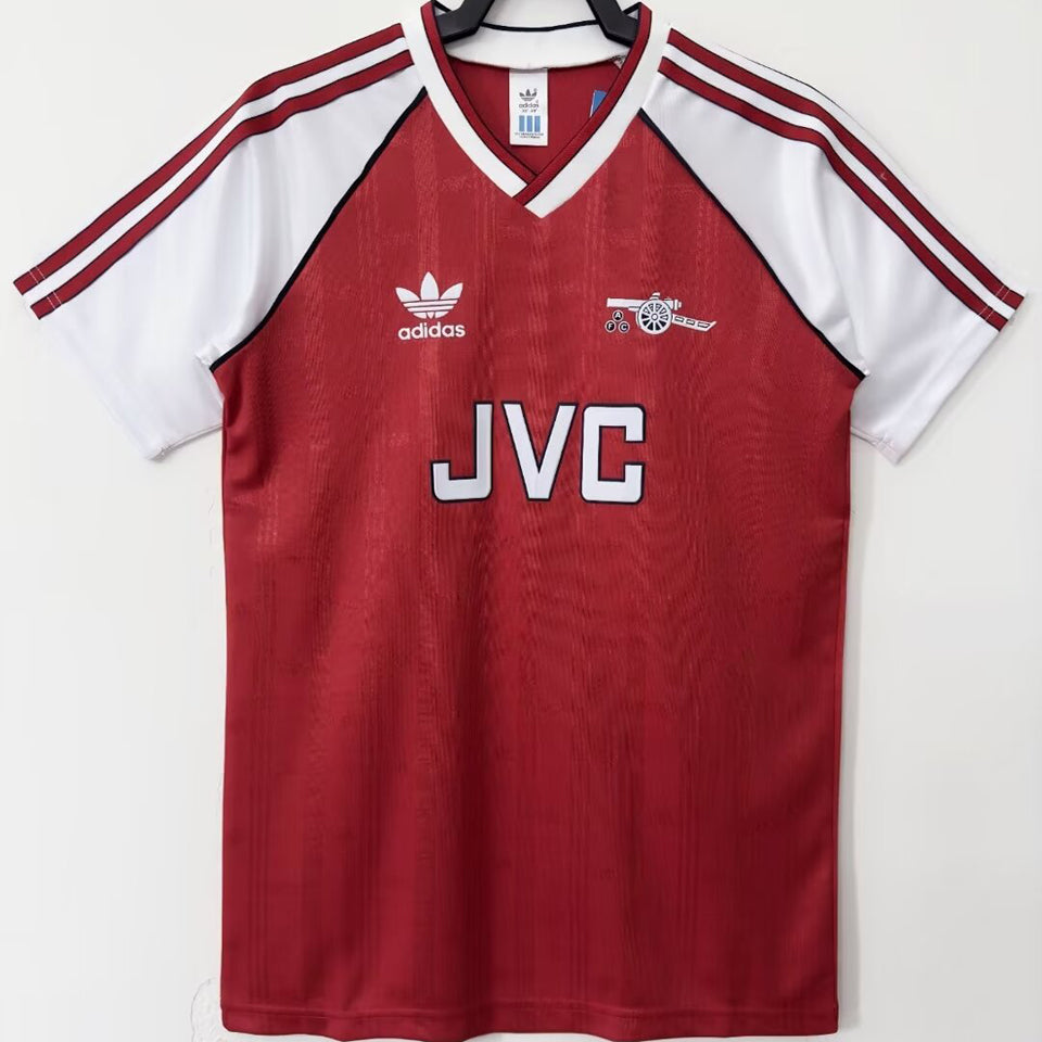 jersey 1988/90 arsenal local manga corta versión fan retro