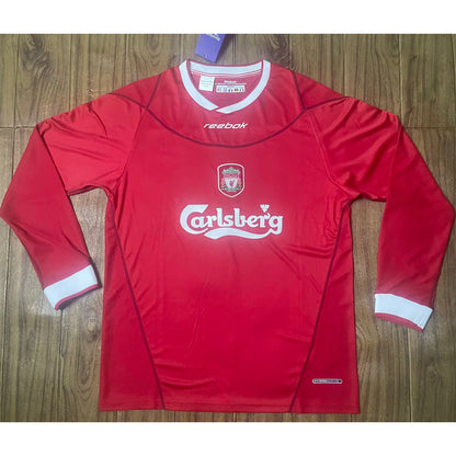 Jersey 2002/2004 Liverpool Local Manga larga Versión Fan Retro