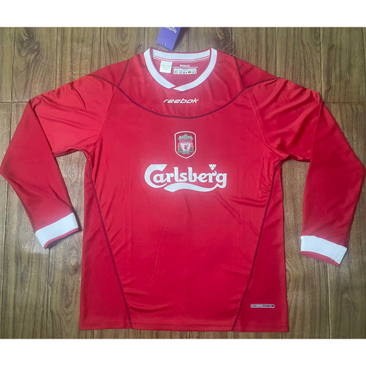 Jersey 2002/2004 Liverpool Local Manga larga Versión Fan Retro