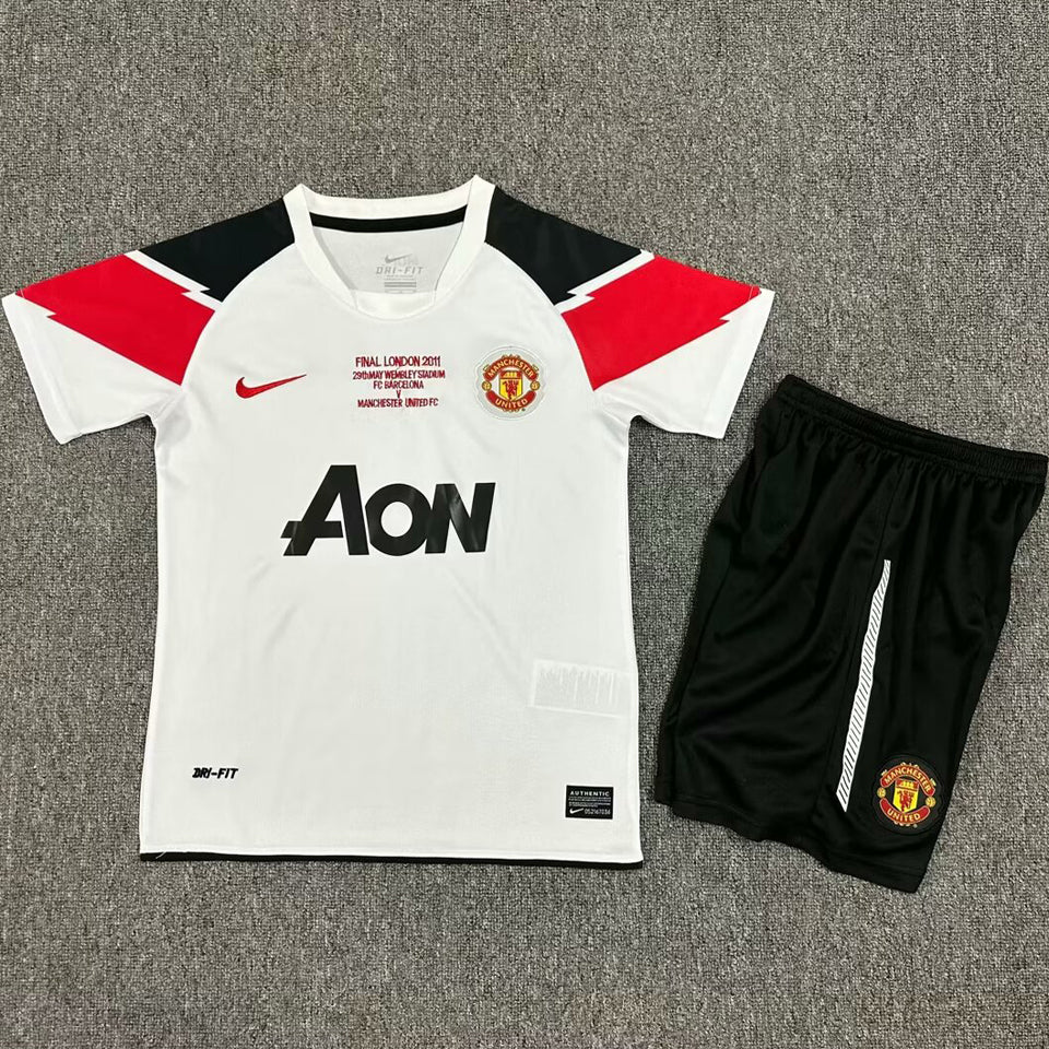 jersey 2010/11 manchester united visitante manga corta niño retro