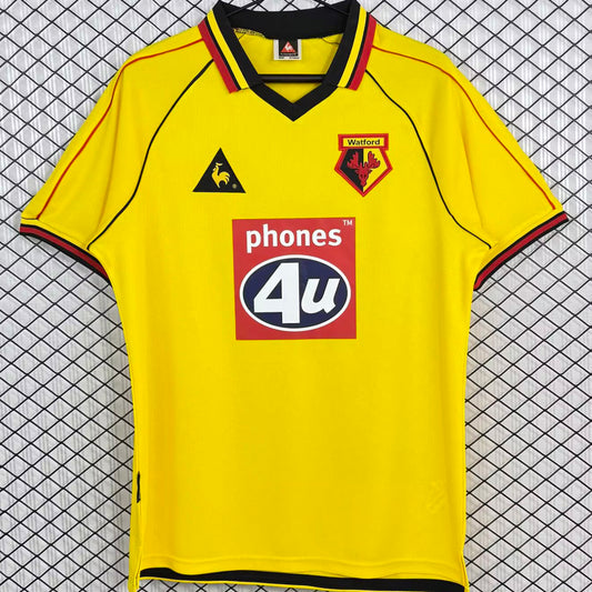 Jersey 1999/2001 Watford Local Manga corta Versión Fan Retro