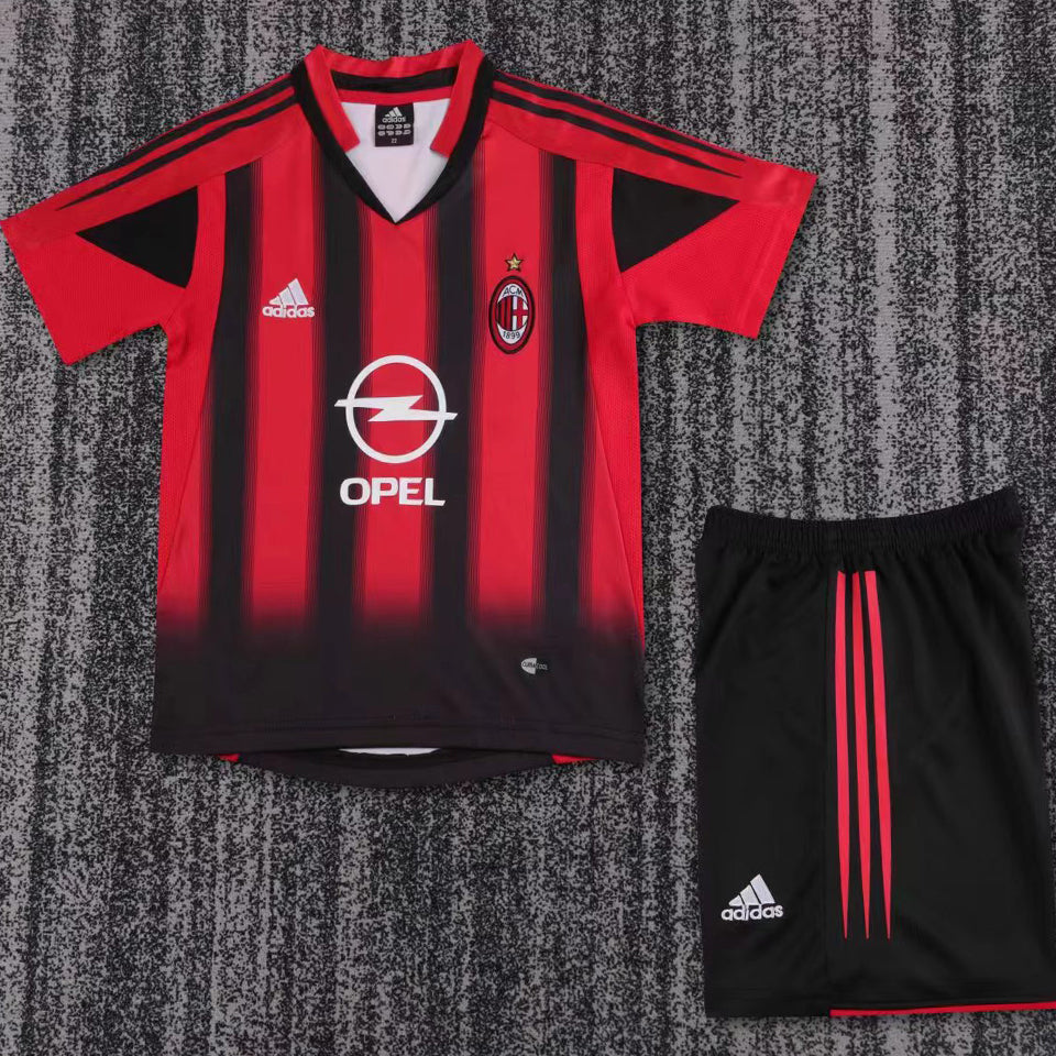 Jersey 2004/05 AC Milan Local Manga corta Niño Retro