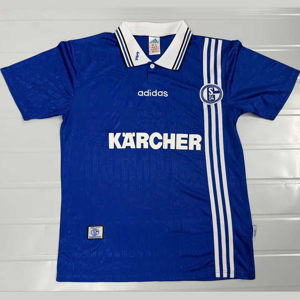 jersey 1996/1997 schalke 04 local manga corta versión fan retro