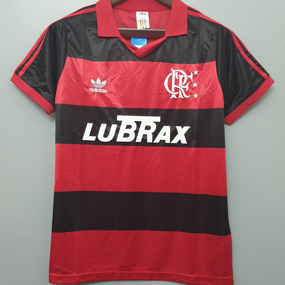 jersey 1990 flamengo local manga corta versión fan retro