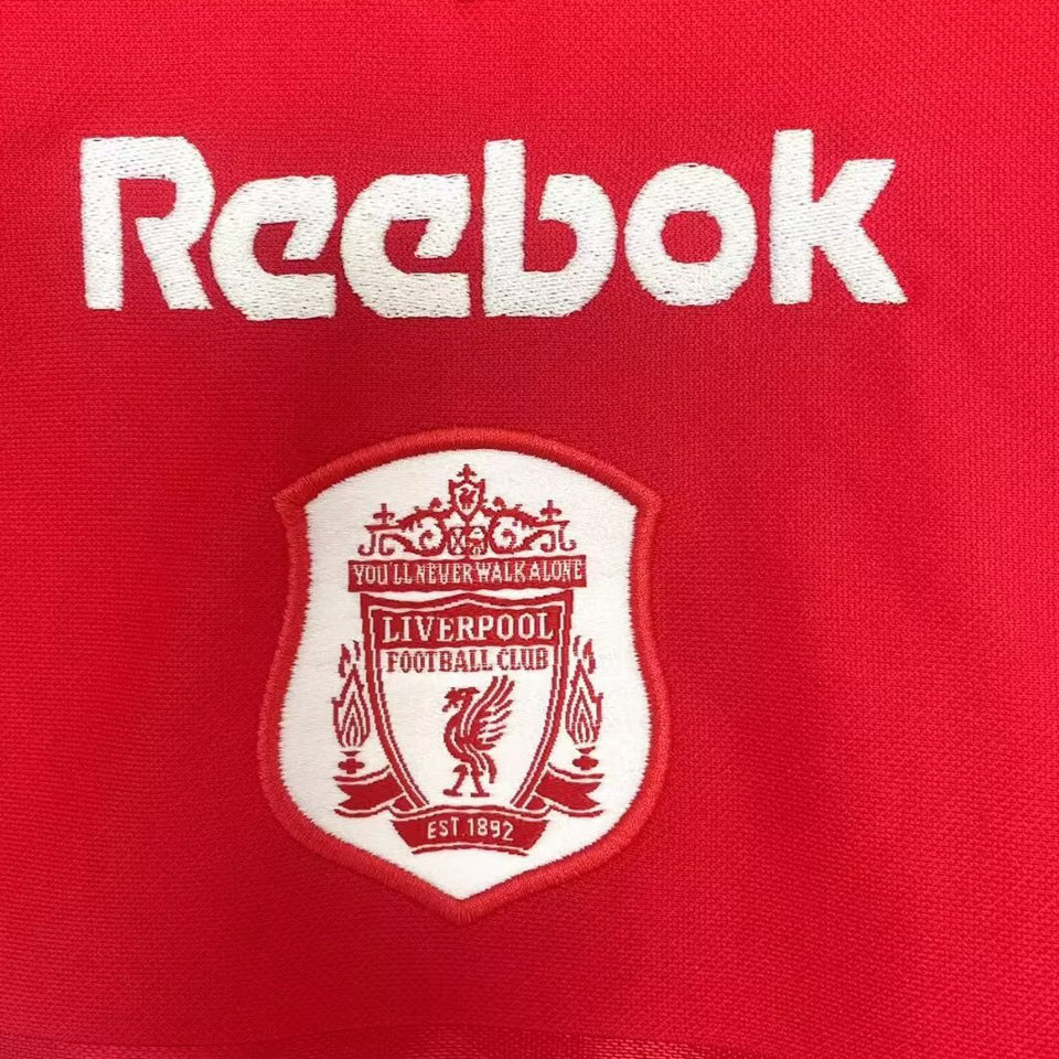 jersey 2000/01 liverpool local manga corta versión fan retro
