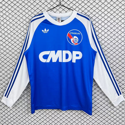 Jersey 1978/1979 Strasbourg Local Manga larga Versión Fan Retro