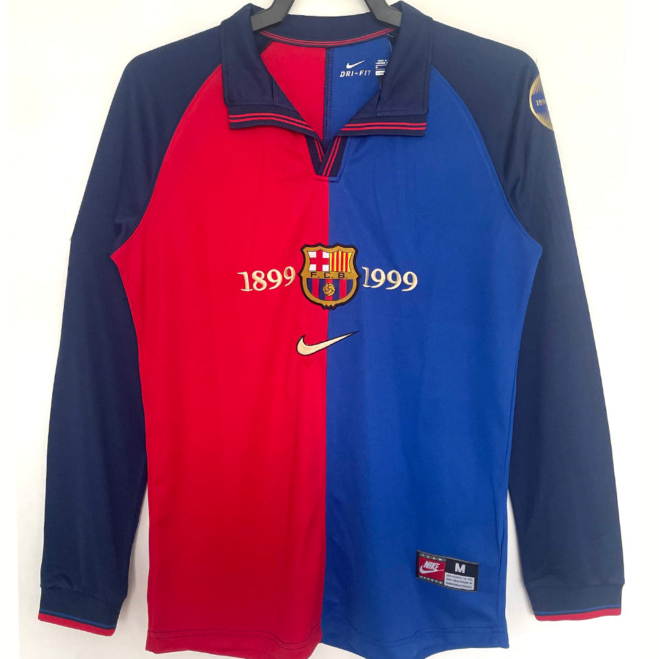 Jersey 1998/99 Barcelona Especial Manga larga Versión Fan Retro