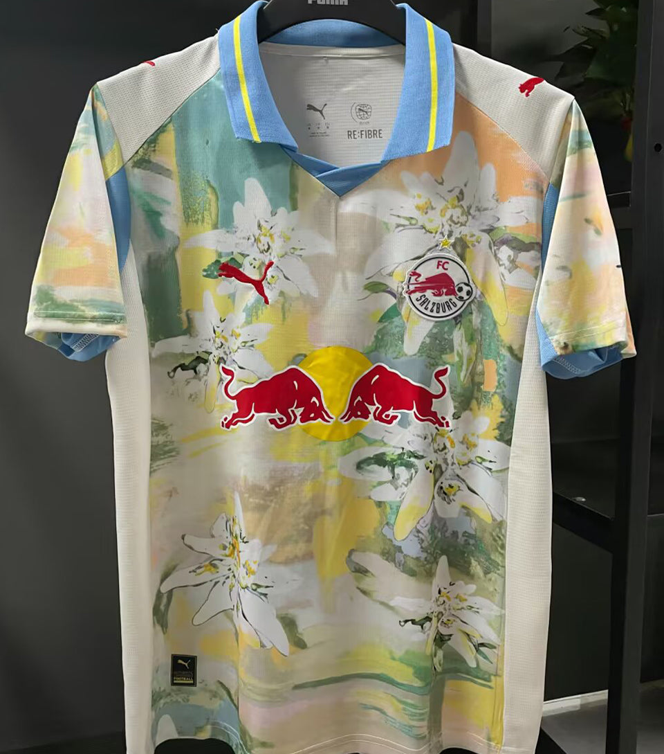 jersey 2025/26 rb salzburg bull especial manga corta versión fan
