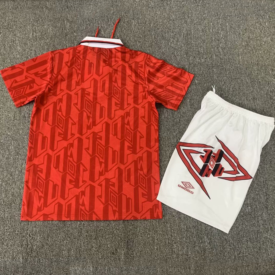 Jersey 1992/94 Manchester United Local Manga corta Niño Retro