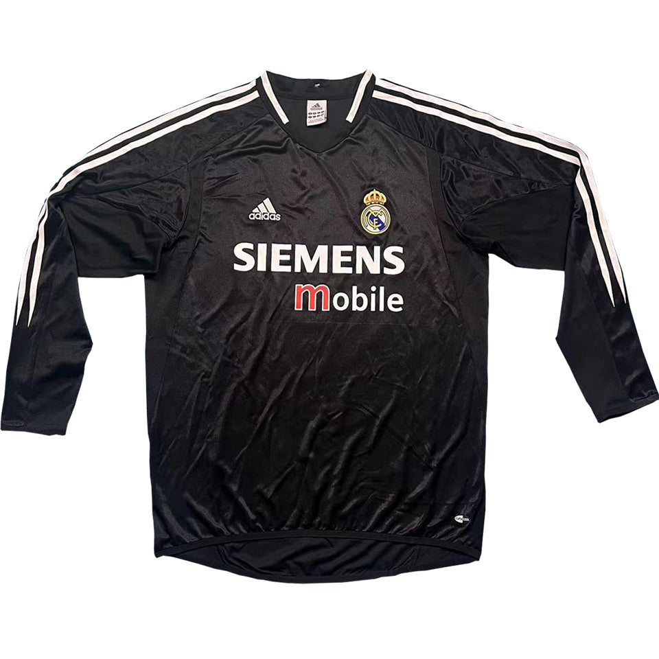 jersey 2004/05 real madrid visitante manga larga versión fan retro