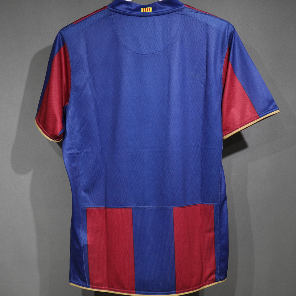 Jersey 2007/2008 Barcelona Local Manga corta Versión Jugador Retro