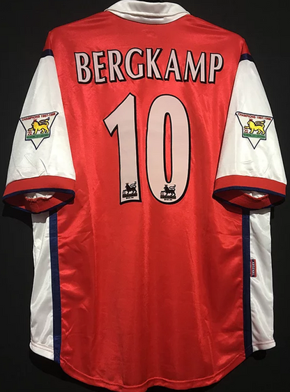1998/99 Bergkamp 10 Ars Home Retro Parches/Letras