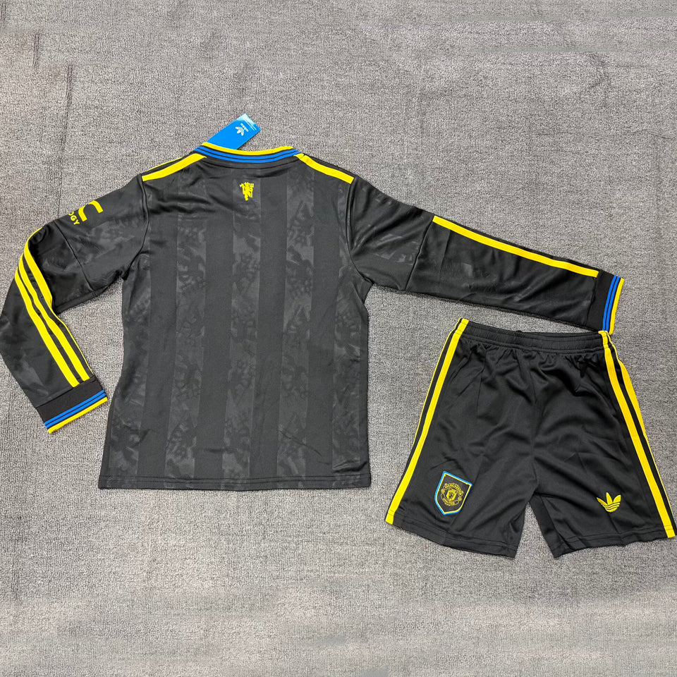 jersey 2025/26 manchester united tercero manga larga niño