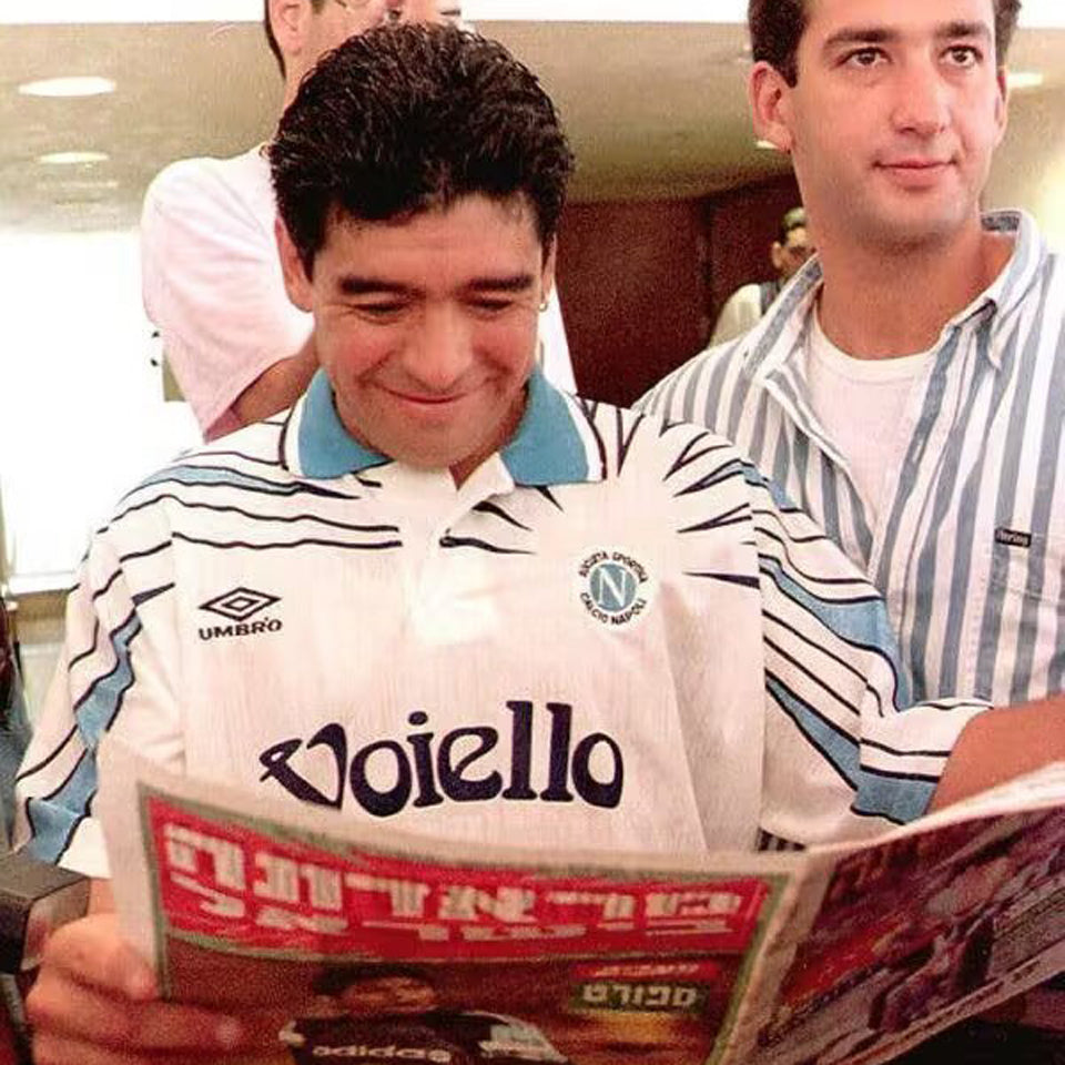 jersey 1991/1994 napoli visitante manga corta versión fan retro