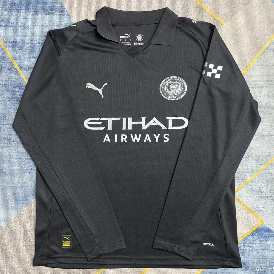 jersey 2025/26 manchester city visitante manga larga versión fan
