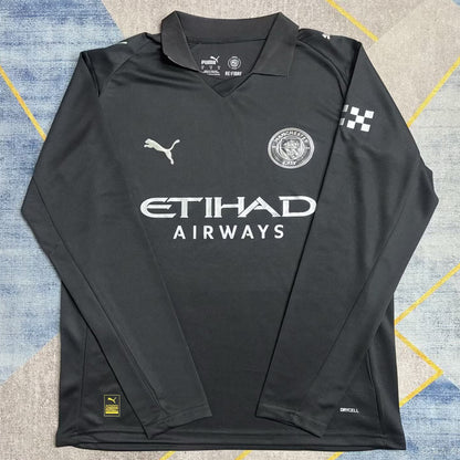 Jersey 2025/26 Manchester City Visitante Manga larga Versión Fan