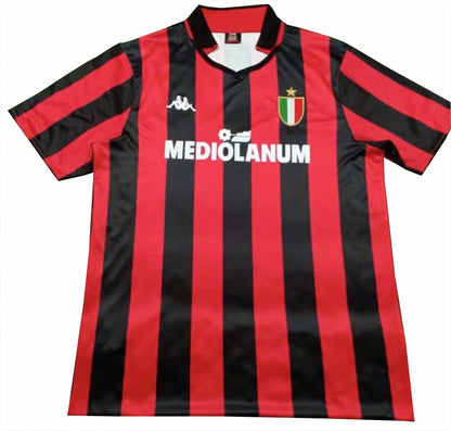 Jersey 1988/89 AC Milan Local Manga corta Versión Fan Retro