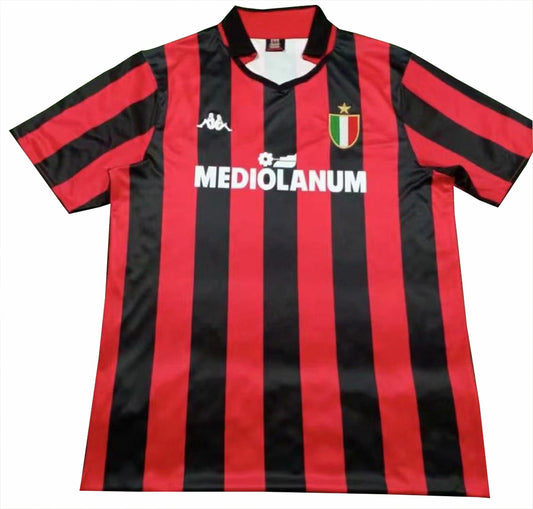 Jersey 1988/89 AC Milan Local Manga corta Versión Fan Retro
