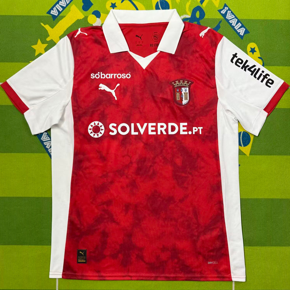 jersey 2025/26 sporting braga local manga corta versión fan