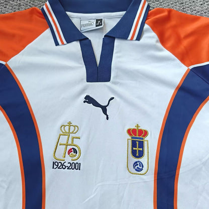 Jersey 2000/2001 Real Oviedo Visitante Manga corta Versión Fan Retro