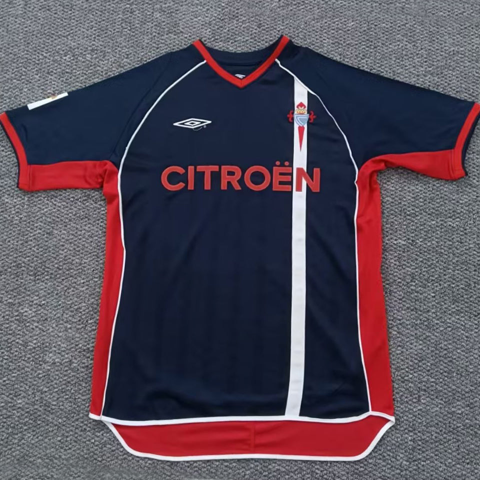 jersey 2001/2003 celta visitante manga corta versión fan retro