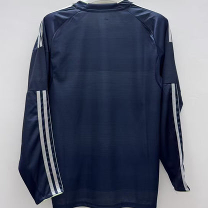 Jersey 2025/26 Real Madrid Visitante Manga larga Versión Fan