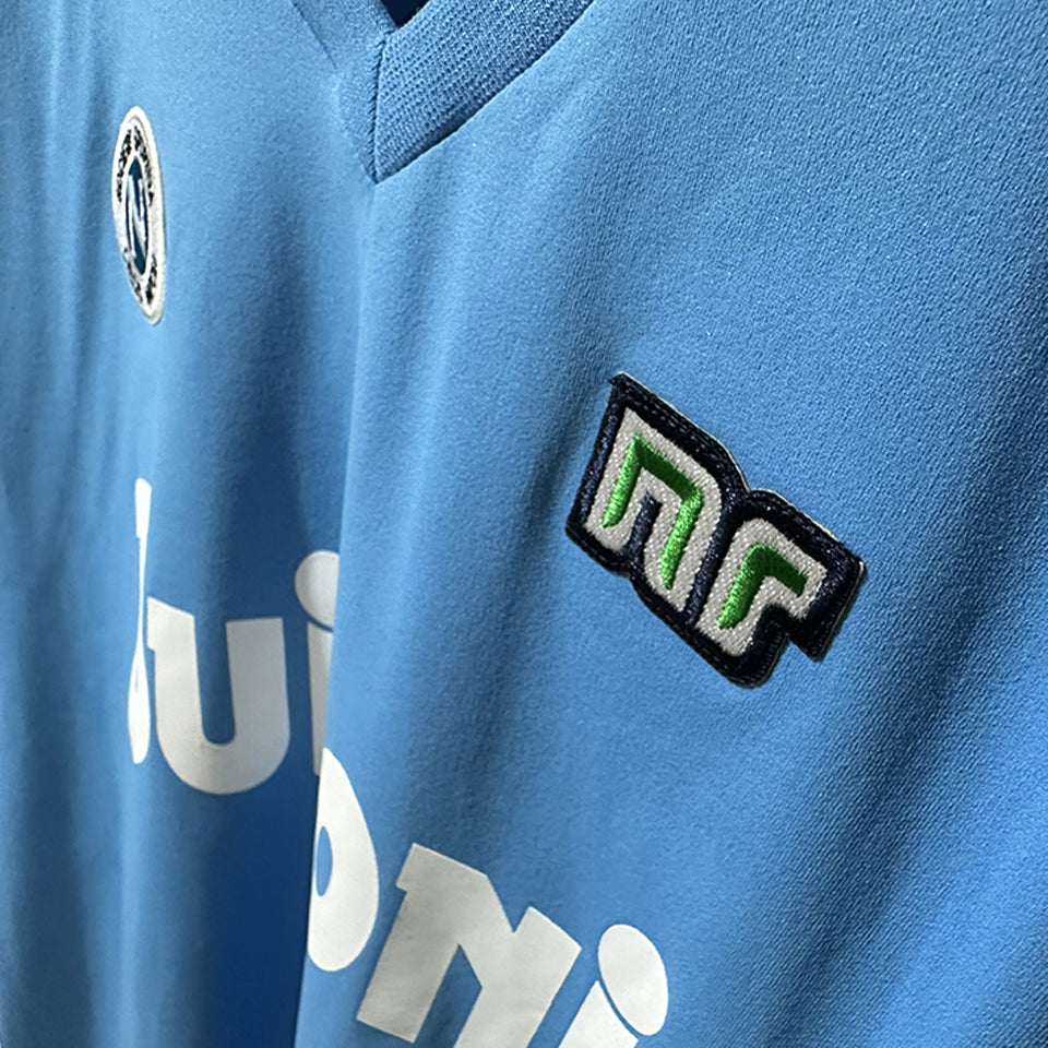 jersey 1986/87 napoli local manga larga versión fan retro