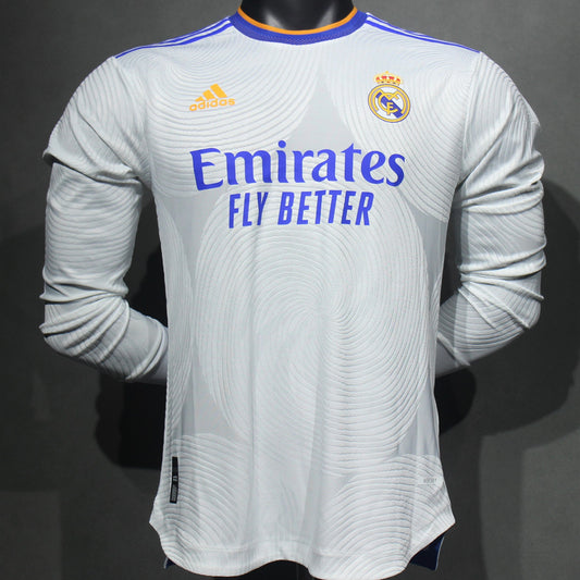 Jersey 2021/22 Real Madrid Local Manga larga Versión Jugador