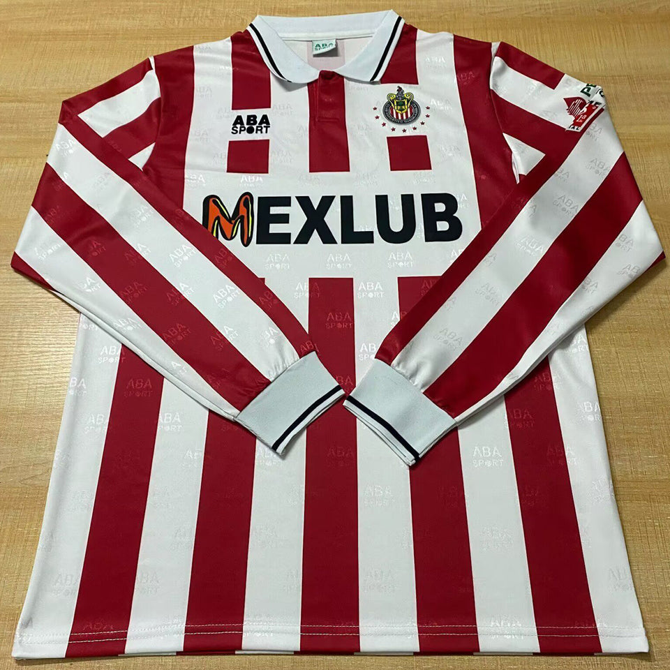jersey 1994/95 chivas local manga larga versión fan retro