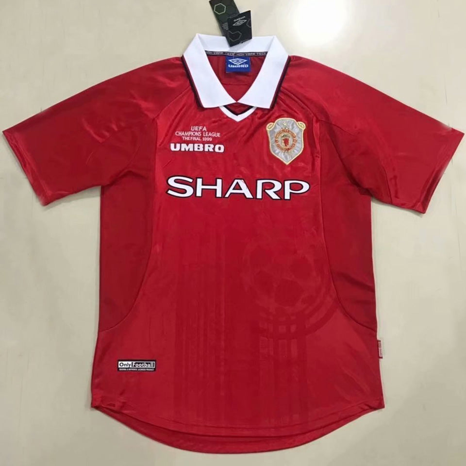 Jersey 1999 Manchester United Local Manga corta Versión Fan Retro