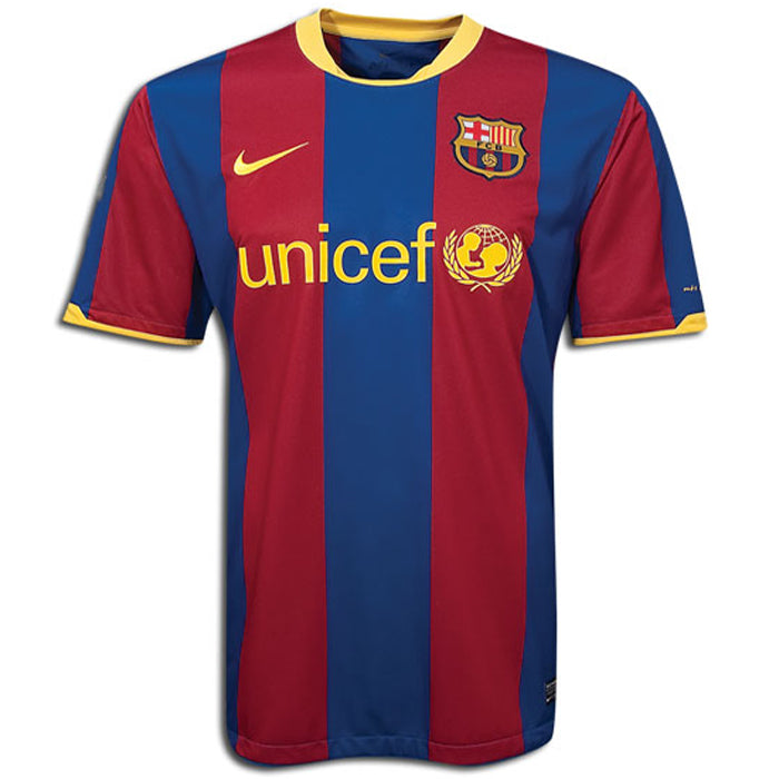 Jersey 2010/11 Barcelona Local Manga corta Versión Fan Retro