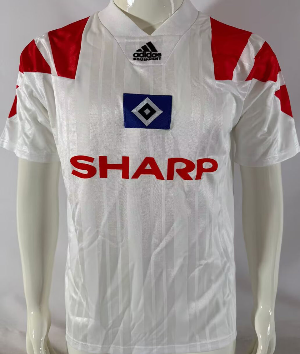 jersey 1992/1993 hamburger local manga corta versión fan retro