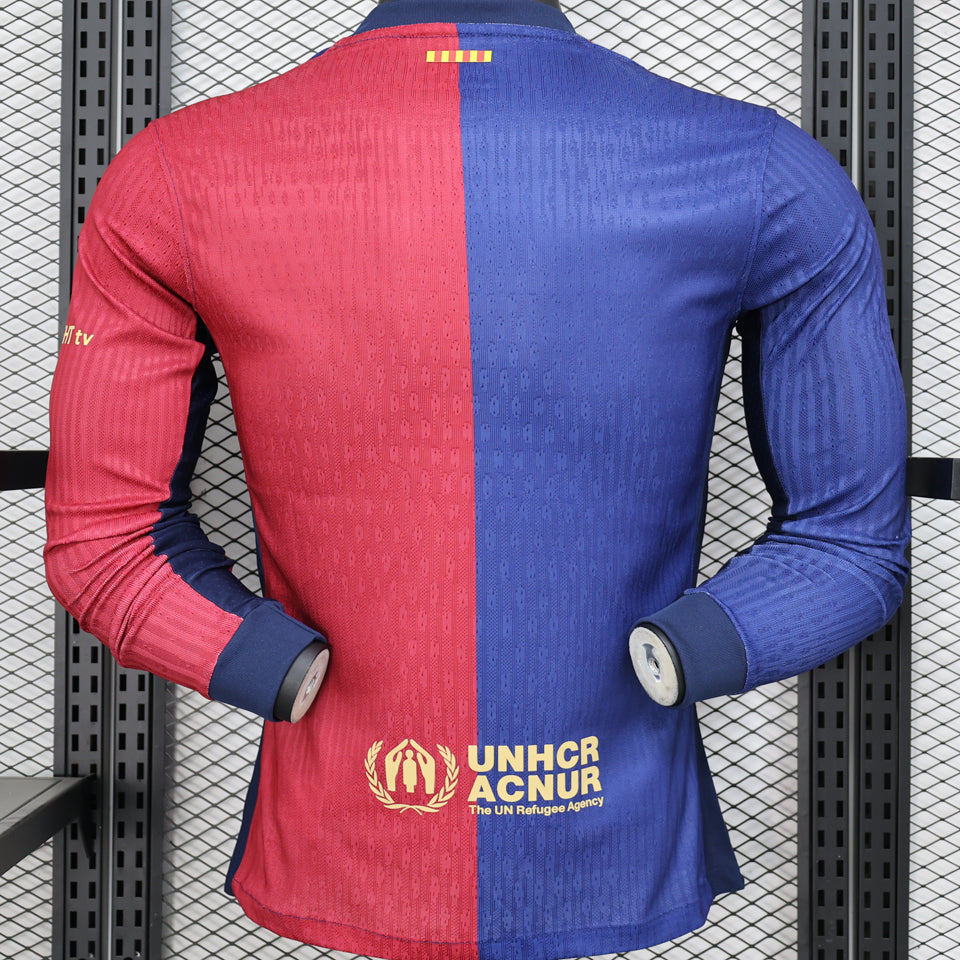 Jersey 2024/25 Barcelona Local Manga larga Versión Jugador