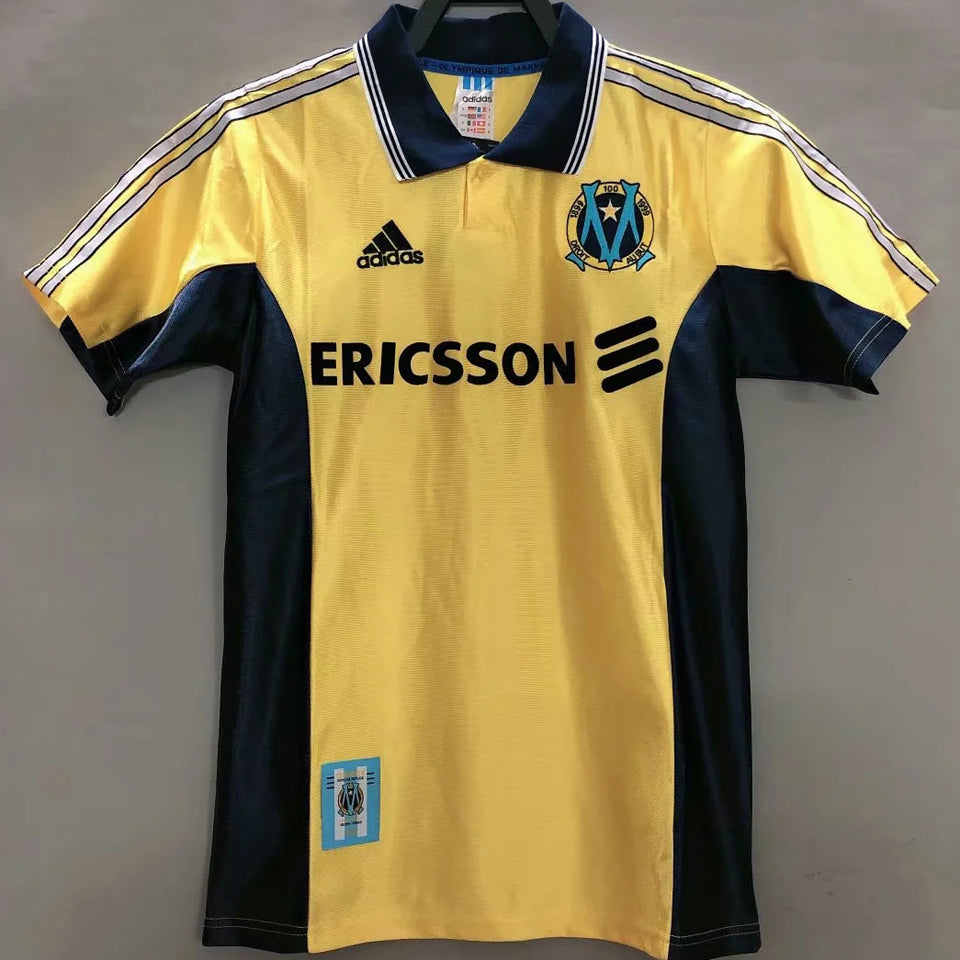 jersey 1998/1999 marseille visitante manga corta versión fan retro