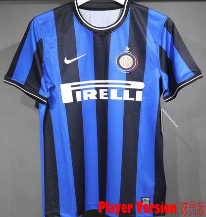 Jersey 2009/10 Inter Milan Local Manga corta Versión Jugador Retro