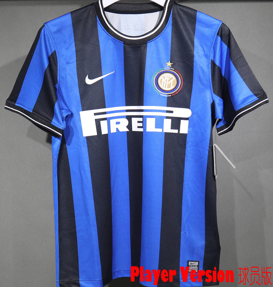 Jersey 2009/10 Inter Milan Local Manga corta Versión Jugador Retro