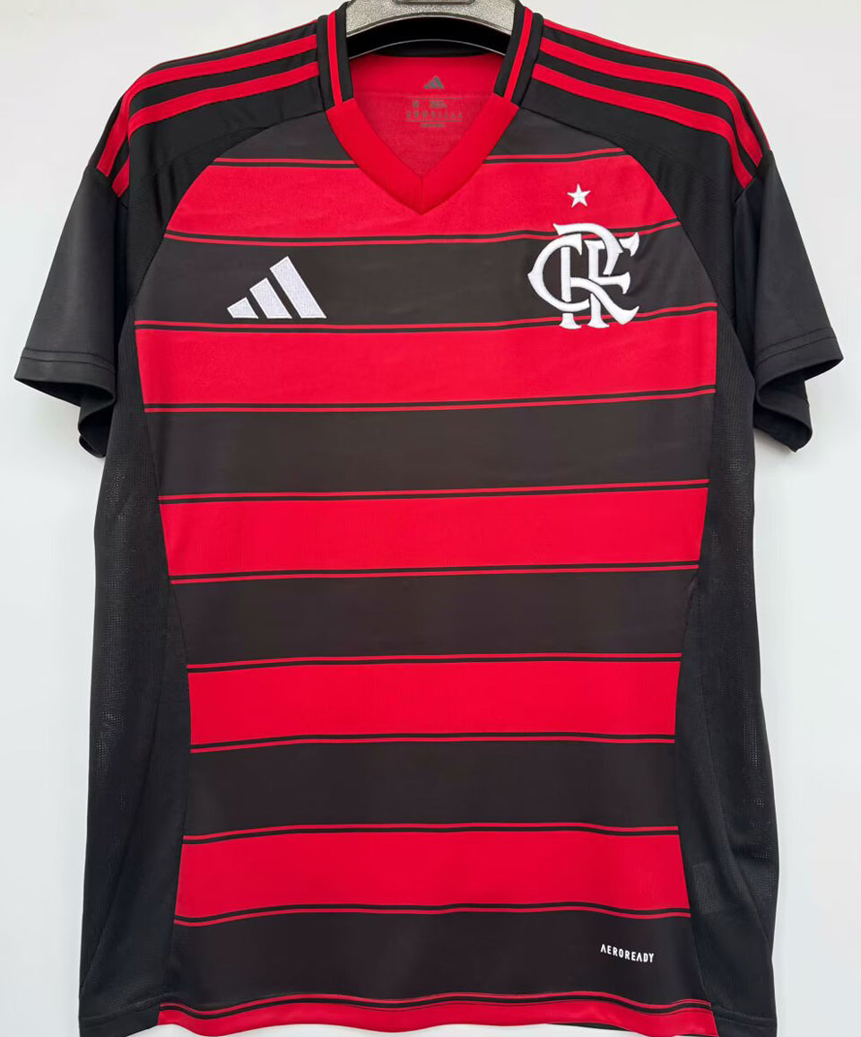 jersey 2025/26 flamengo local manga corta versión fan