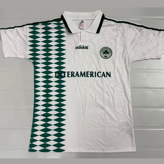 Jersey 1995/1996 Panathinaikos Visitante Manga corta Versión Fan Retro