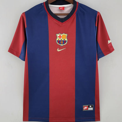 Jersey 1998/99 Barcelona Local Manga corta Versión Fan Retro