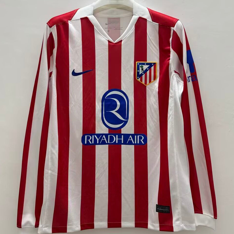 jersey 2025/26 atletico de madrid local manga larga versión fan